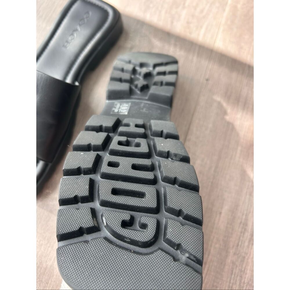 Coach Women Fiona Signature Coach Logo Leather Sandal Slide Sz 7 - Picture 5 of 7